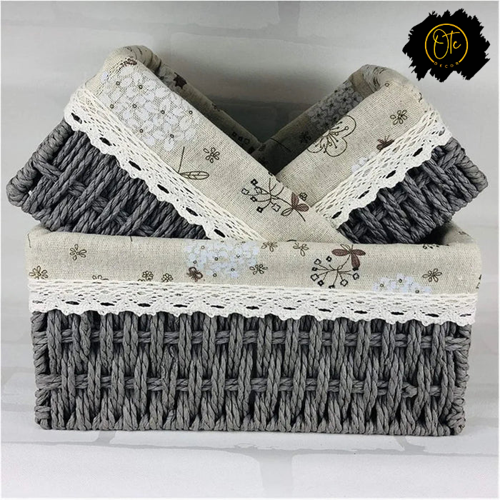 3PCS Handmade Storage Baskets