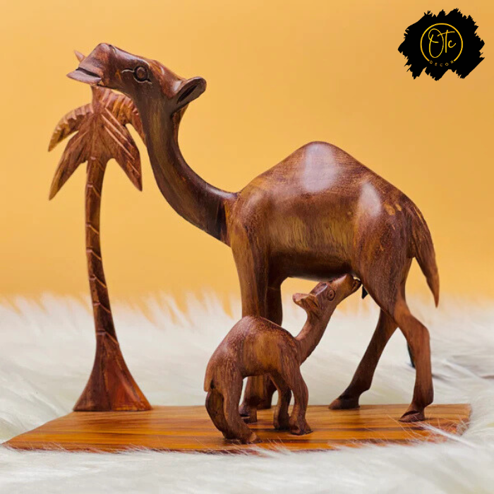 Wooden Camel Heritage Sculpture