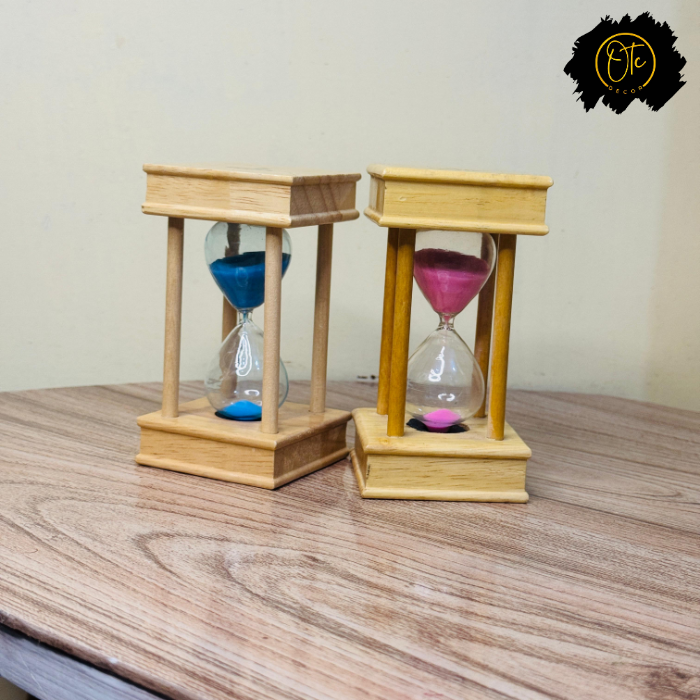 Wooden 5-Minute Sand Timer Set – Elegant Hourglass for Home, Office, and Decor