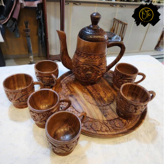 Wooden Handmade Kettle Set OTC