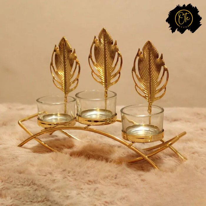 Triple Candles Festive Holder OTC