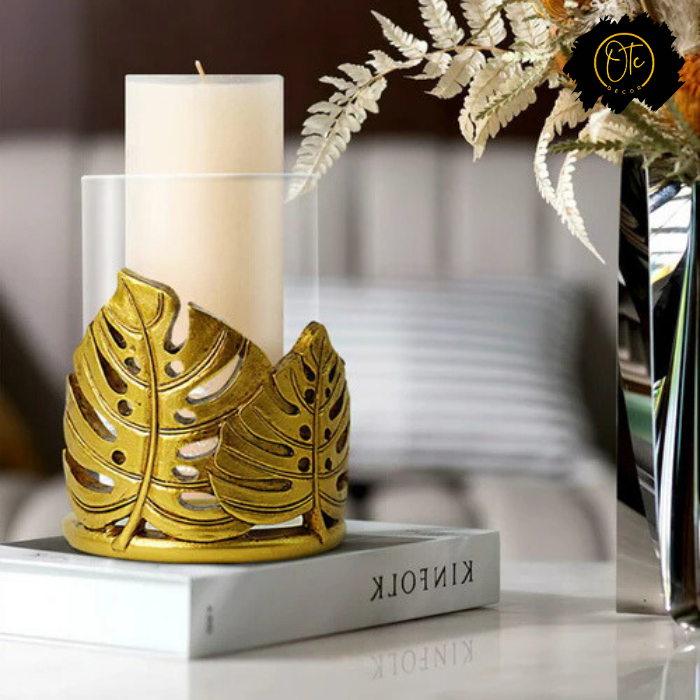 Golden Leaf Candle Holder OTC