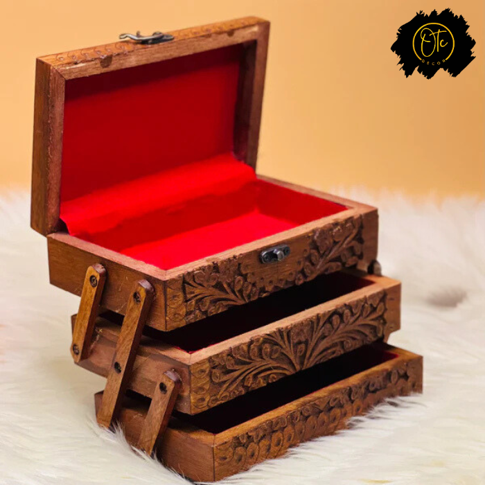 Wooden Jewellery Box( Steps of 3)