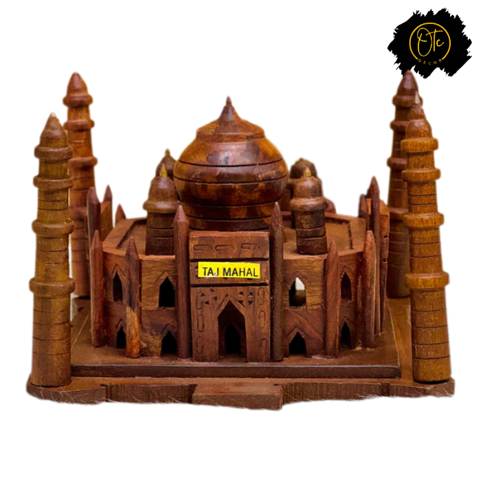 Handmade Carved Wooden Taj Mahal