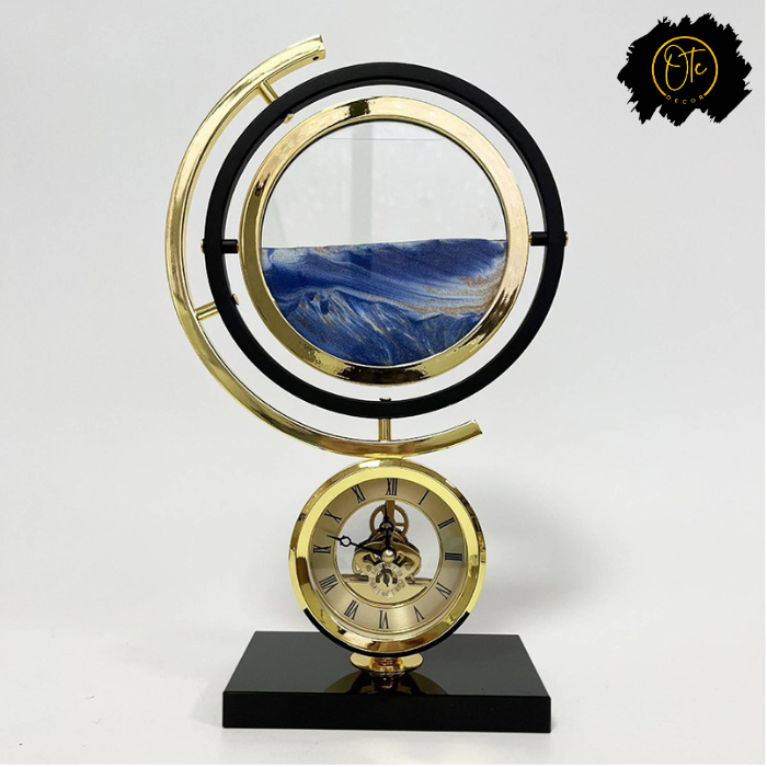 Golden Sand Art Desk Clock