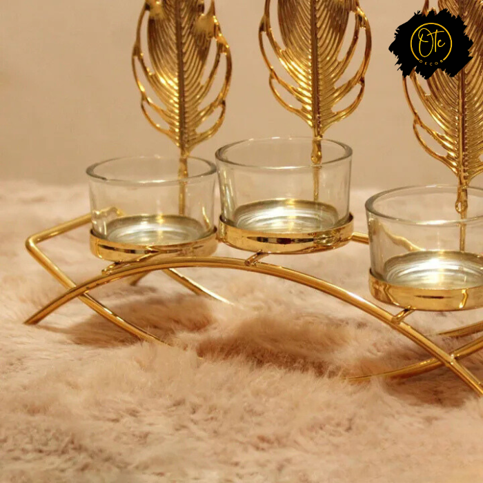 Triple Candles Festive Holder OTC