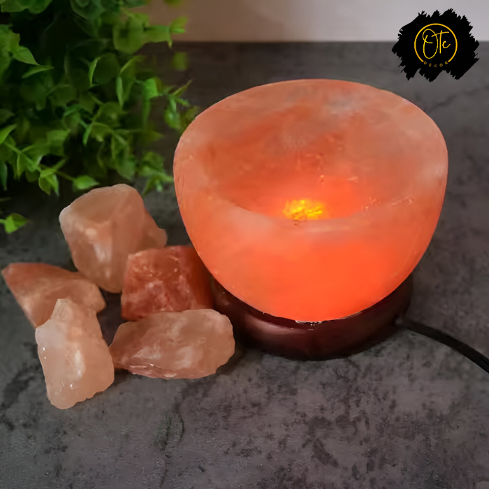 Wooden Base Himalayan Salt Lamp