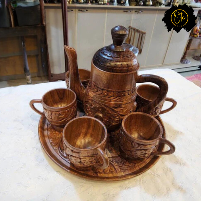 Wooden Handmade Kettle Set OTC