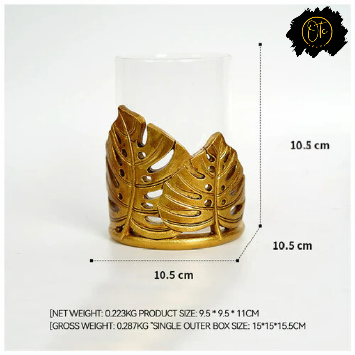 Golden Leaf Candle Holder OTC