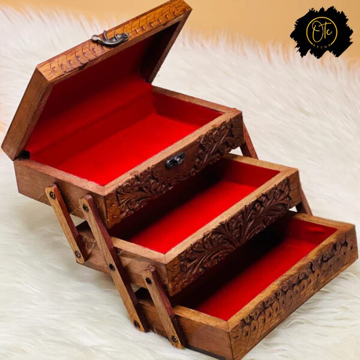 Wooden Jewellery Box( Steps of 3)