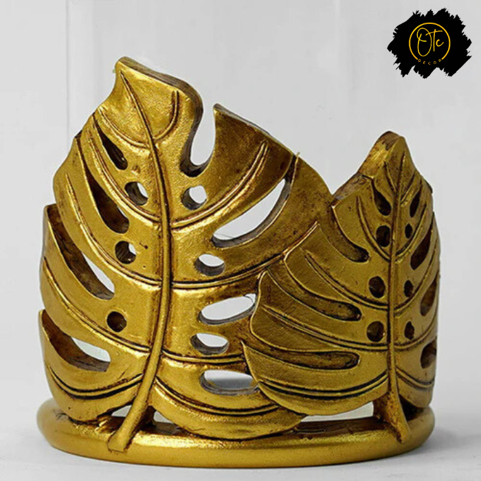 Golden Leaf Candle Holder OTC