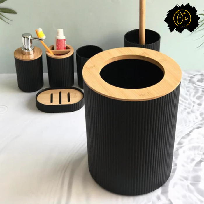 4 PCs Matt Black Bath Set OTC