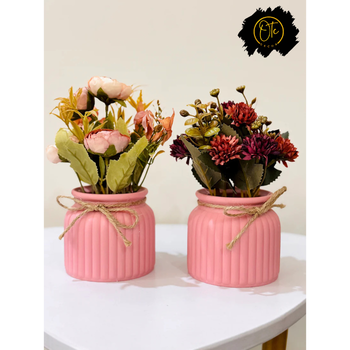 Ceramic Pot with Flowers PD-130 OTC