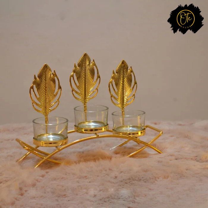 Triple Candles Festive Holder OTC