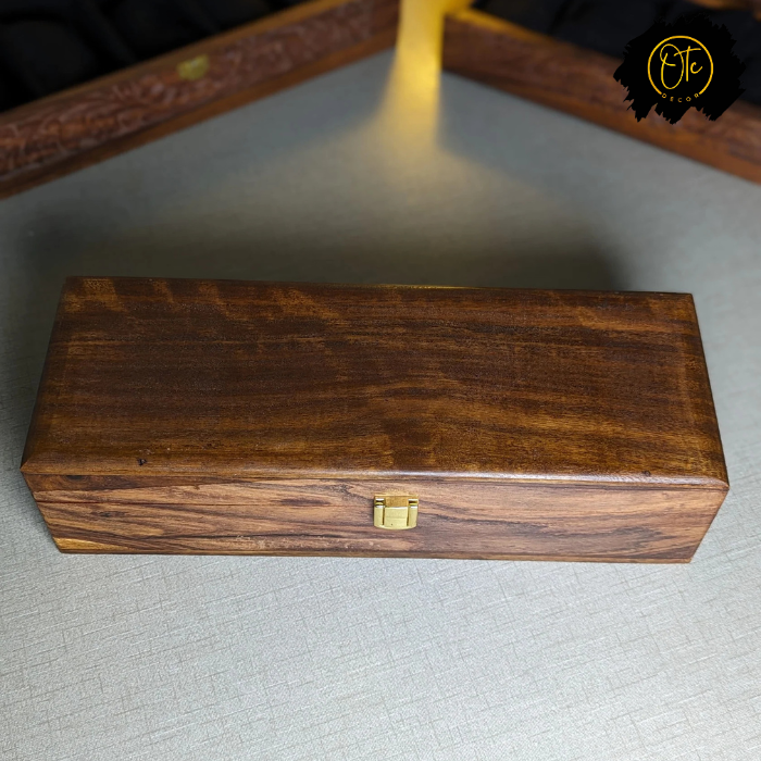 Handcrafted Wooden Watch Organizer Box – Holds 5 Watches | Premium Watch Storage Case
