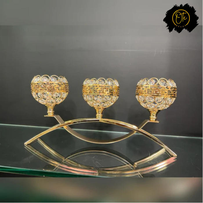 Crystal Golden Candle stand OTC