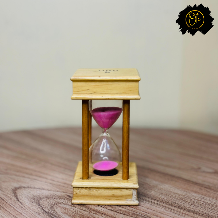 Wooden 5-Minute Sand Timer Set – Elegant Hourglass for Home, Office, and Decor