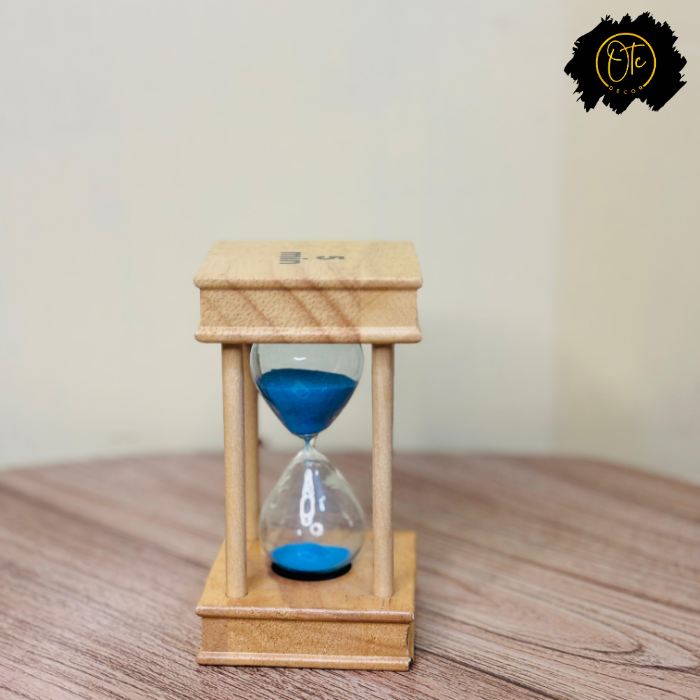 Wooden 5-Minute Sand Timer Set – Elegant Hourglass for Home, Office, and Decor