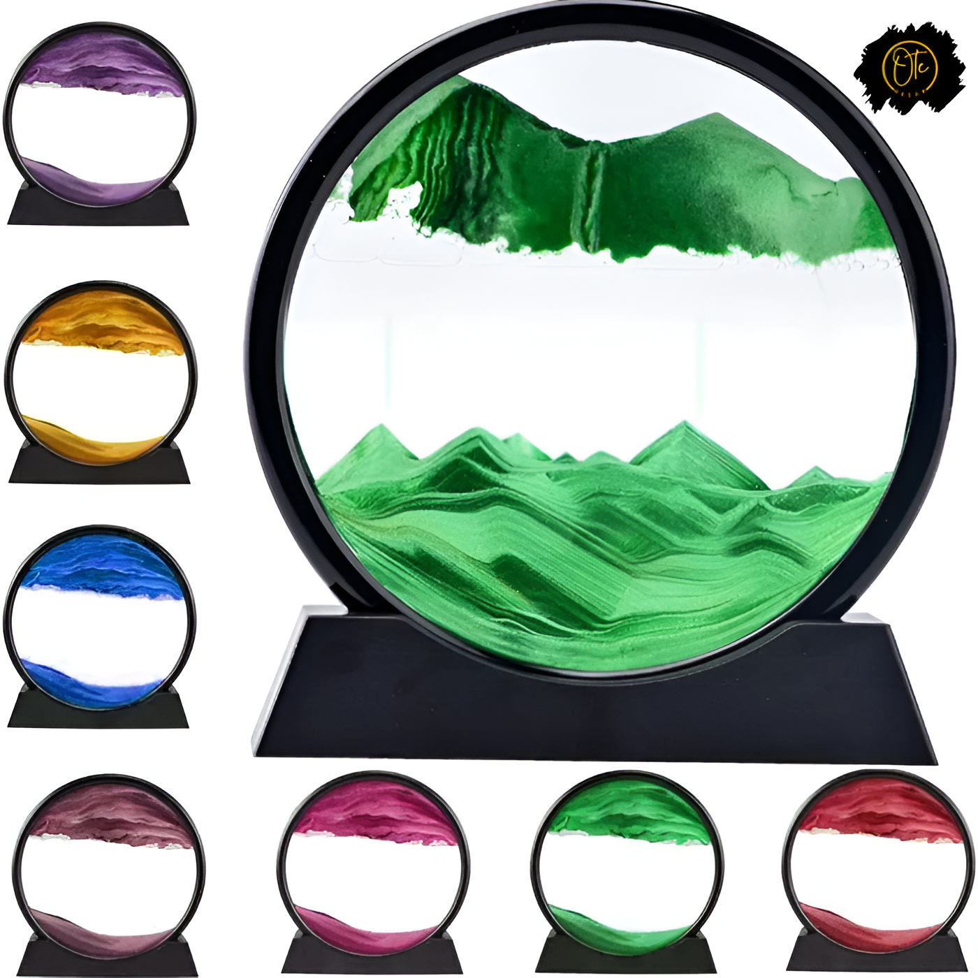 Tranquil Sands Dynamic Art – Ever-Changing Glass Landscape Sculpture