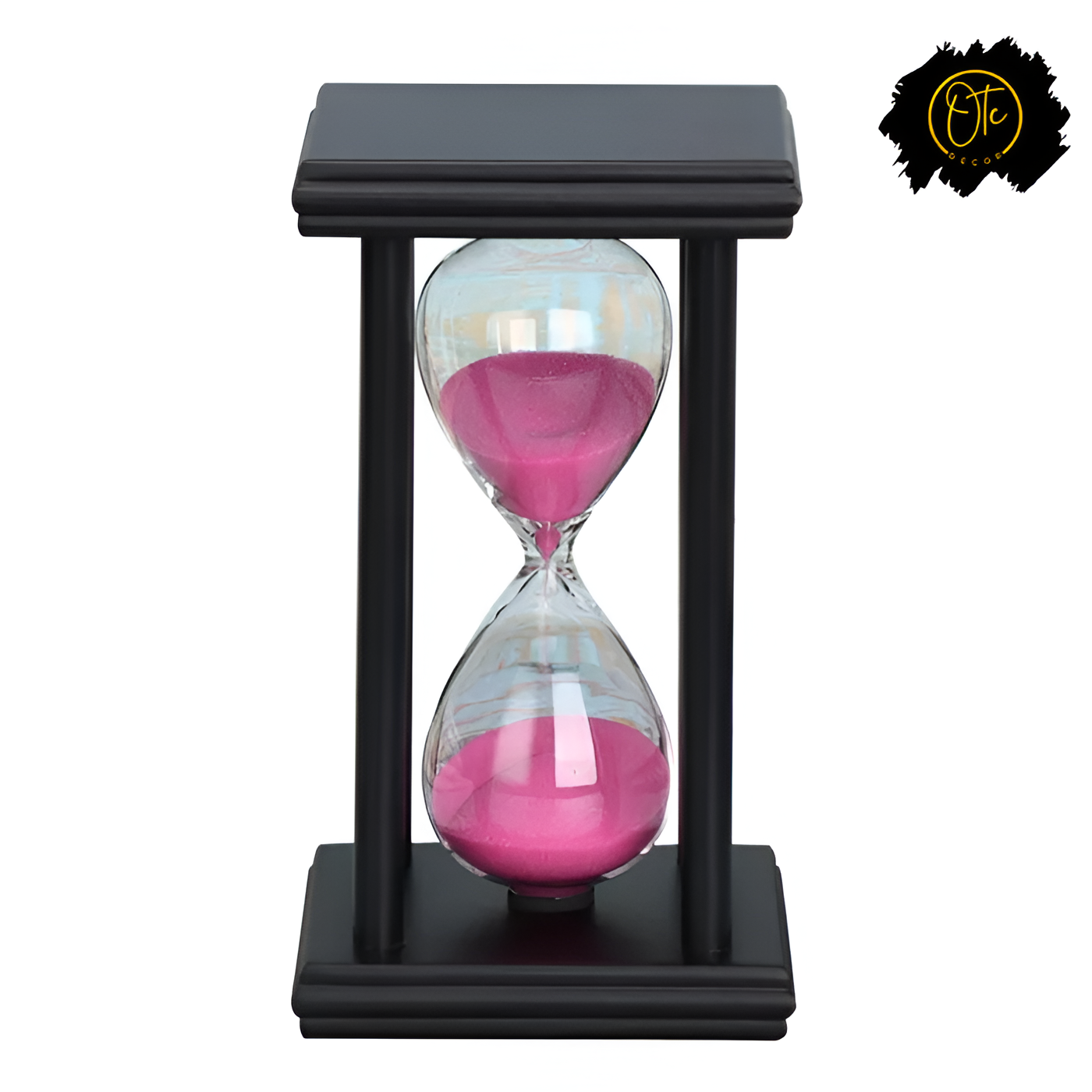 Classic 5-Minute Sand Timer – Wooden Frame with Vibrant Sand Colors