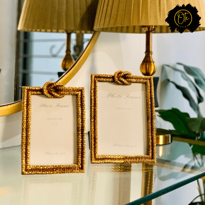 Golden Resin Photo Frames – Elegant Decorative Frames for Home and Office